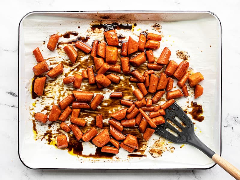 carrots tossed in honey balsamic glaze