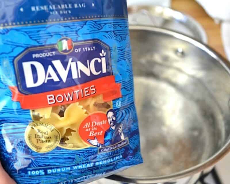 Bag of bowtie pasta.