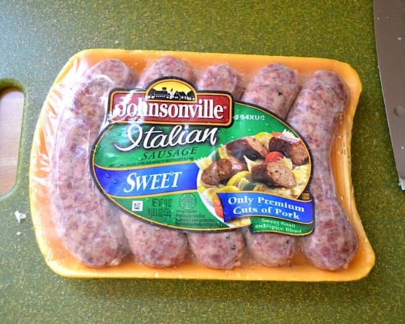Sausages in the package.