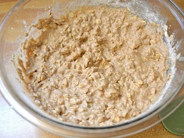 Added Rest of Flour and Oats to mixture