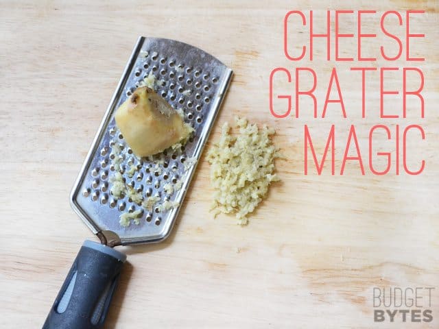 Grated Ginger with cheese grater