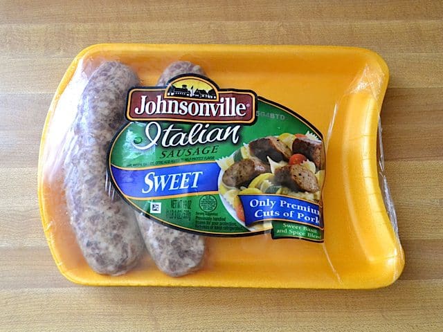 Package of Italian Sausage with a few taken out