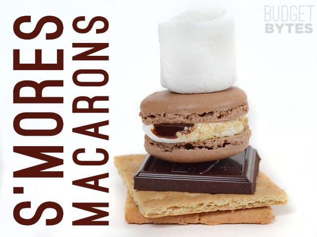 Smores Macarons stacked