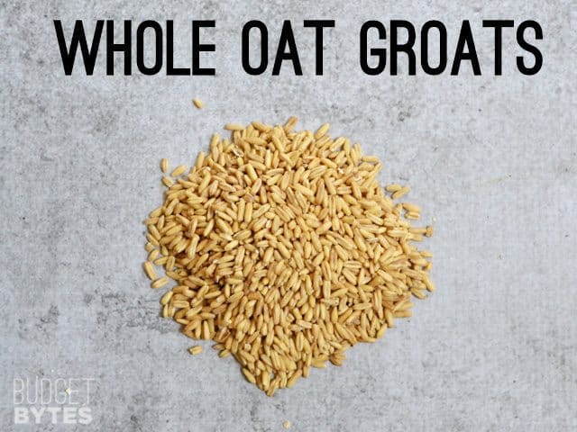 Small pile of Whole Oat Groats