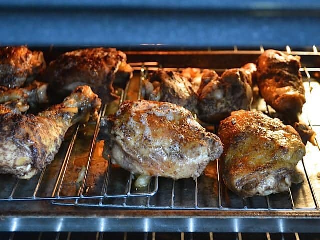 Broiling chicken in oven