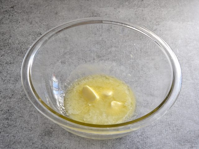 Melted Butter in mixing bowl