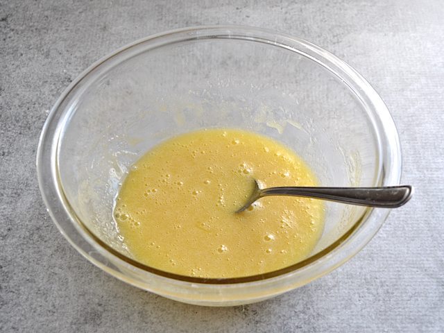 Wet Ingredients stirred together until smooth