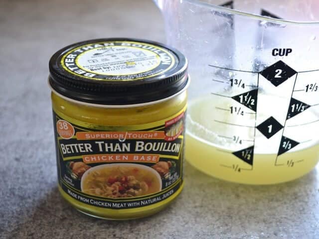 Broth being made from better than bouillon
