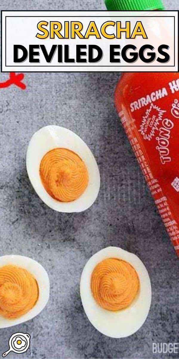 Sriracha Deviled Eggs pin image