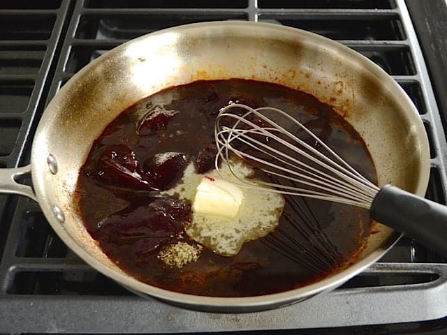 Making pan sauce on stove top