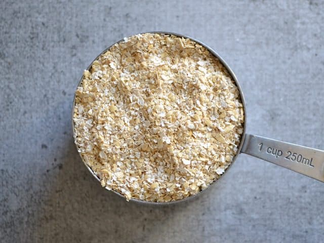 One cup of uncooked oat bran