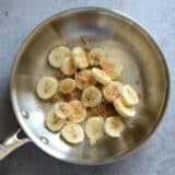 Melted butter and brown sugar poured over bananas.