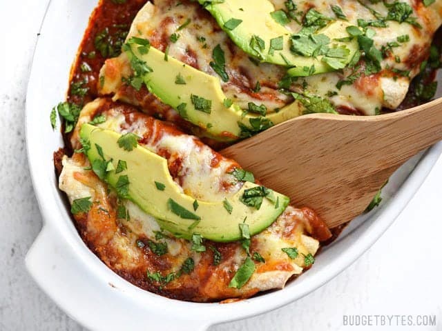 Weeknight Enchiladas - BudgetBytes.com
