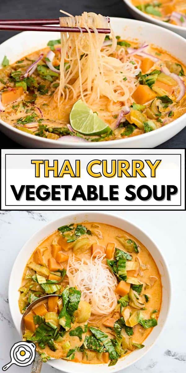 Thai Curry Vegetable Soup pin image