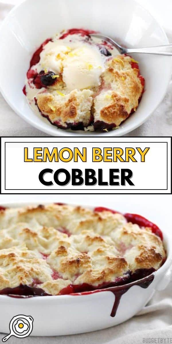 Lemon Berry Cobbler pin image