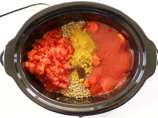 Tomatoes and Spices in Slow Cooker