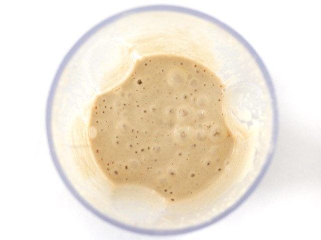 Lemon Tahini Dressing in mixer