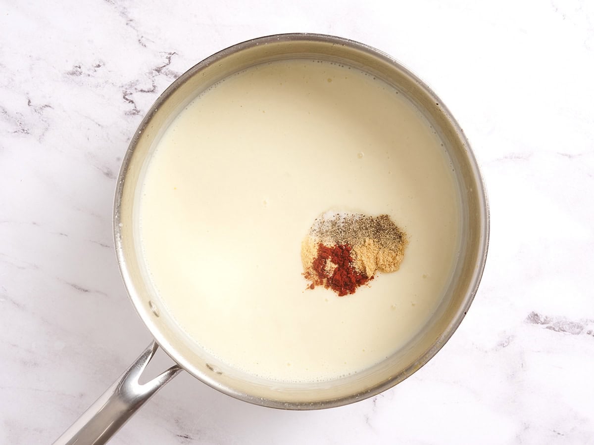 Seasonings added to the creamy sauce for chicken and rice casserole