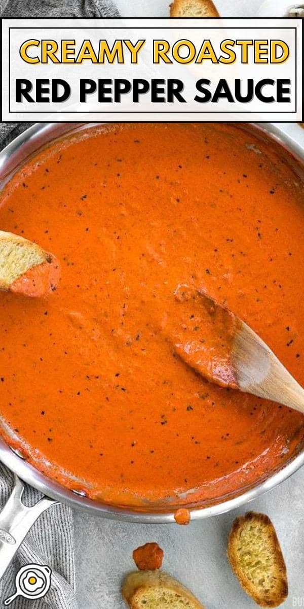 Creamy Roasted Red Pepper Sauce pin image