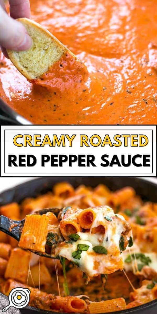 Creamy Roasted Red Pepper Sauce pin image