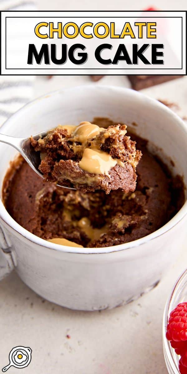 chocolate mug cake pin image