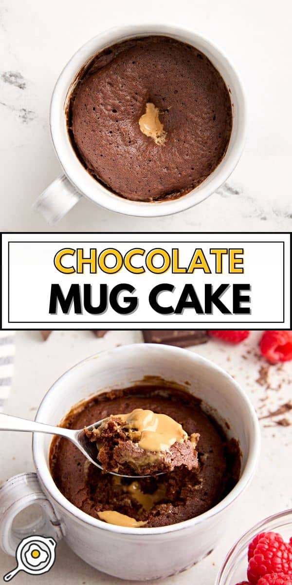 chocolate mug cake pin image