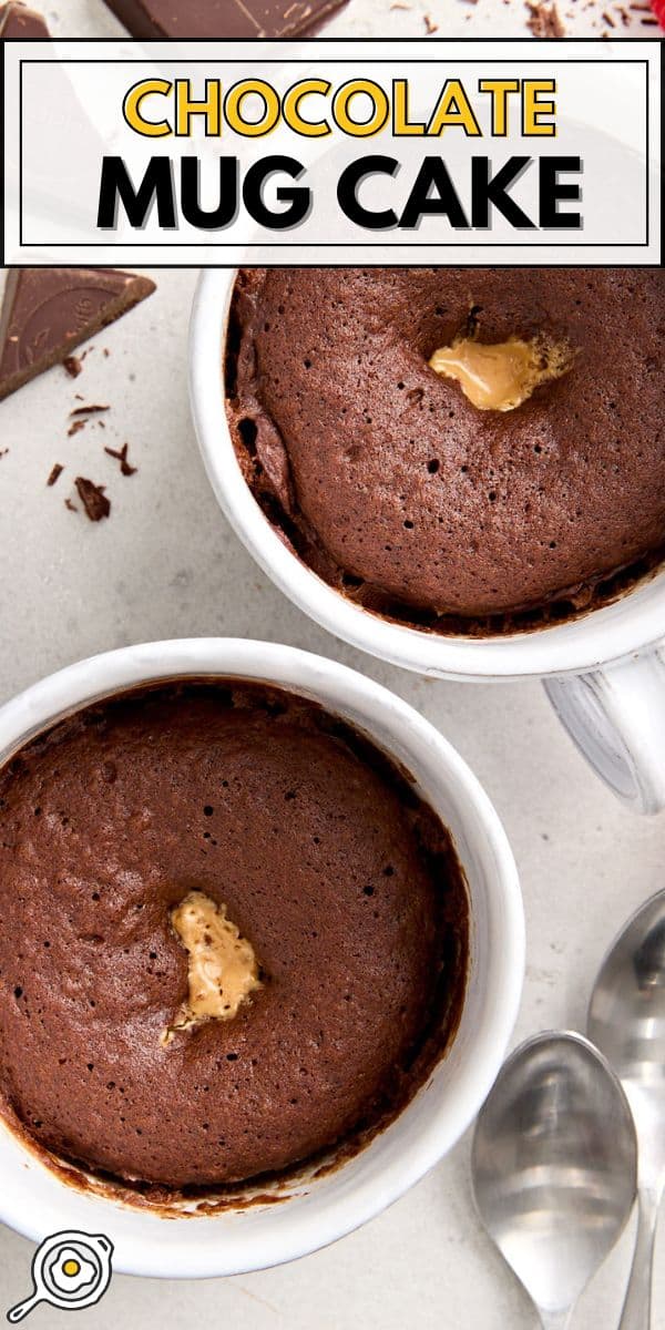 chocolate mug cake pin image
