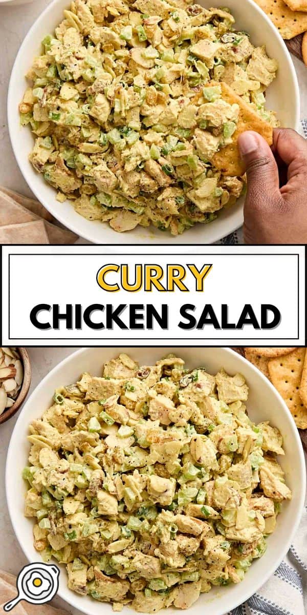 curry chicken salad pin image