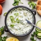 This tangy, herb-infused Scallion Herb Cream Cheese Spread is perfect for sandwiches, wraps, or even snacking on fresh vegetables. BudgetBytes.com