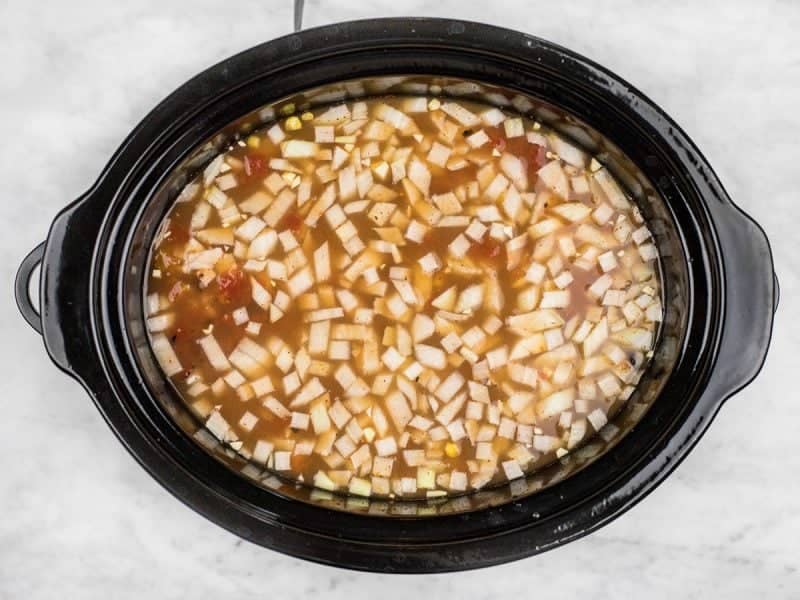 Add Chicken Broth to Slow Cooker