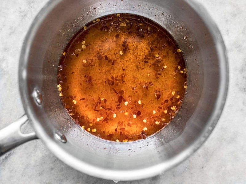 Dissolved Sugar in the mixture.