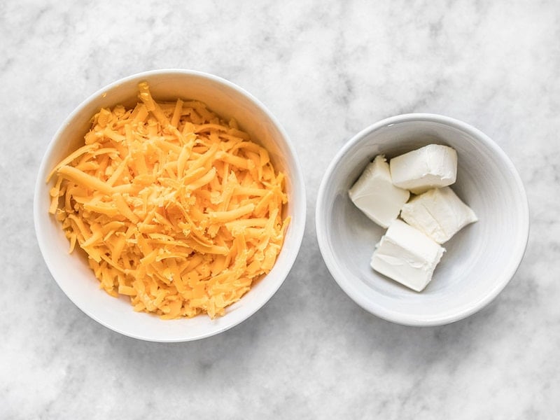 Shredded Cheddar and Cream Cheese Shredded Cheddar and Cream Cheese