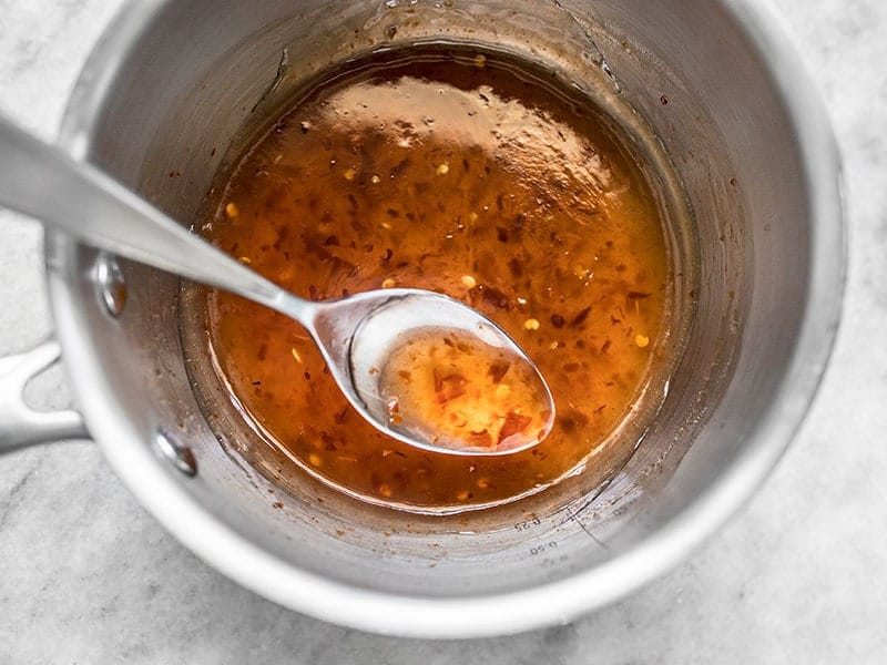 Finished Sweet Chili Sauce Close Up.