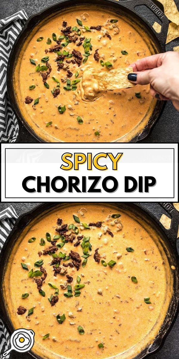 spicy chorizo dip pin image