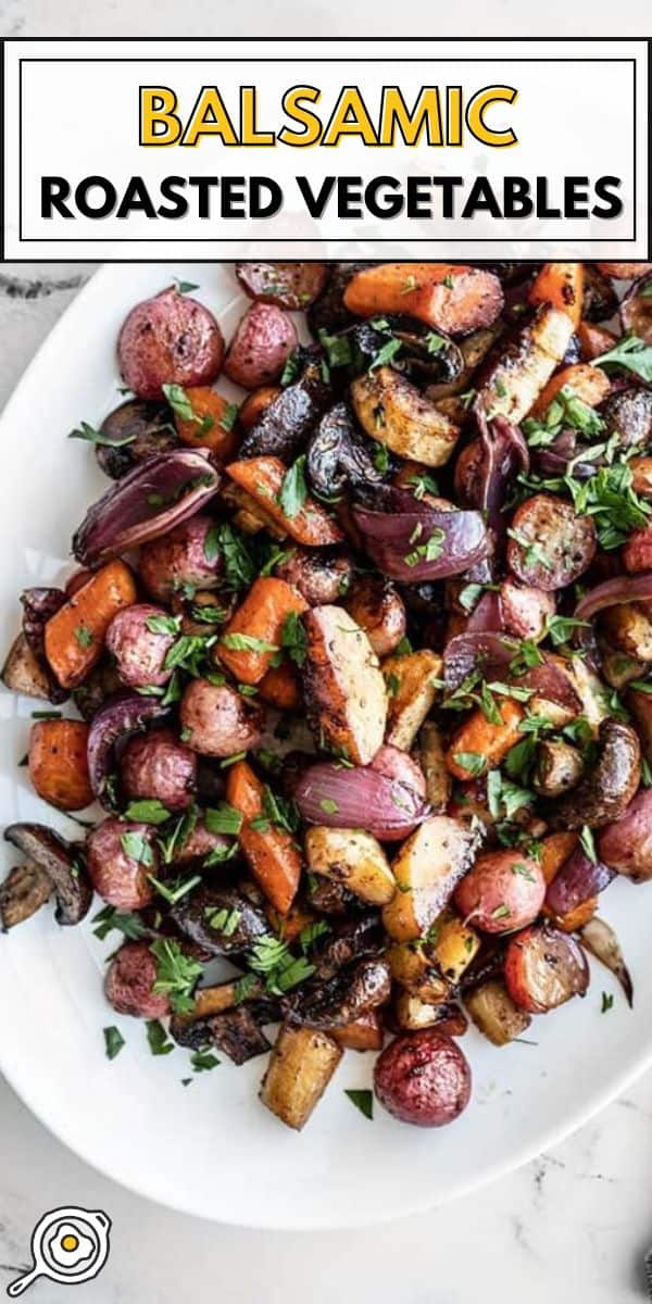 Balsamic Roasted Vegetables pin image