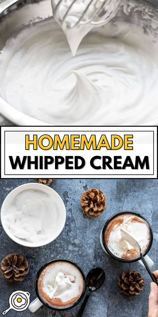 homemade whipped cream pin image