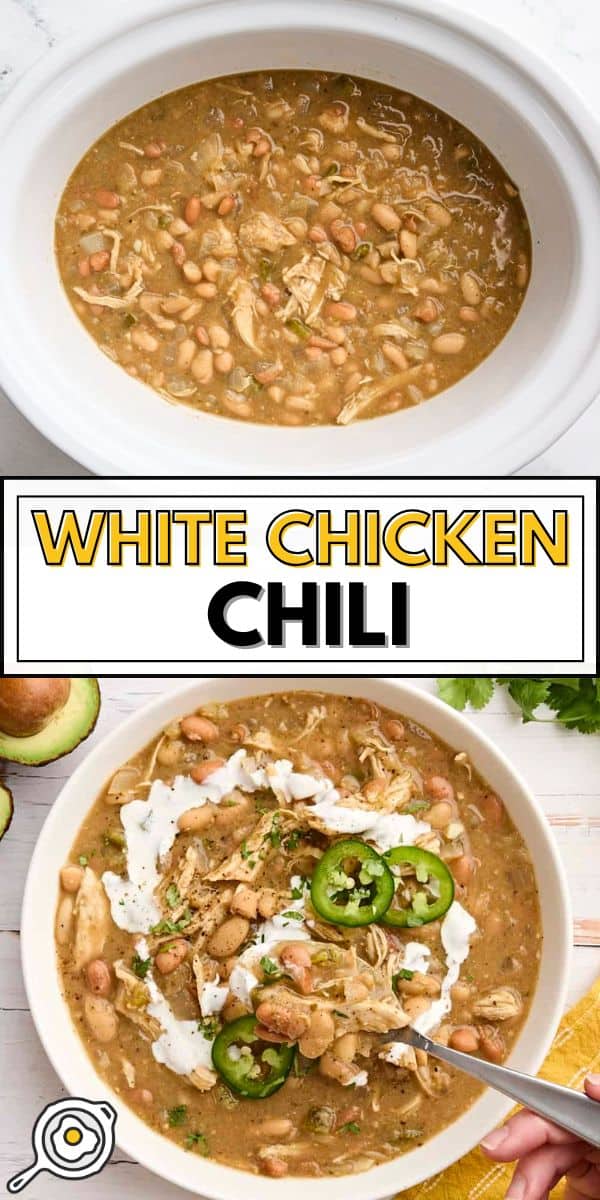 Slow Cooker White Chicken Chili pin image