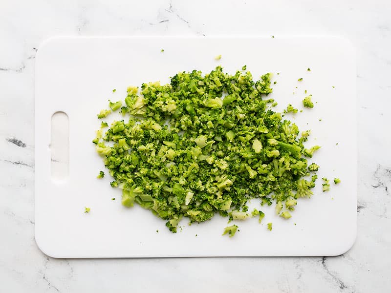 Chopped thawed frozen broccoli florets