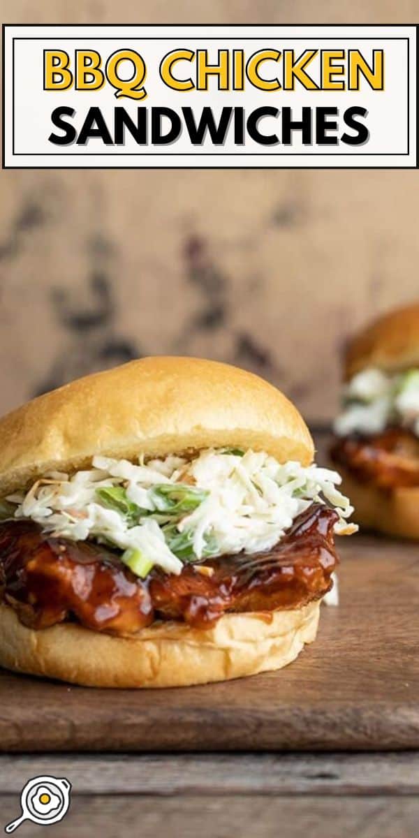 BBQ Chicken Sandwiches PIN image