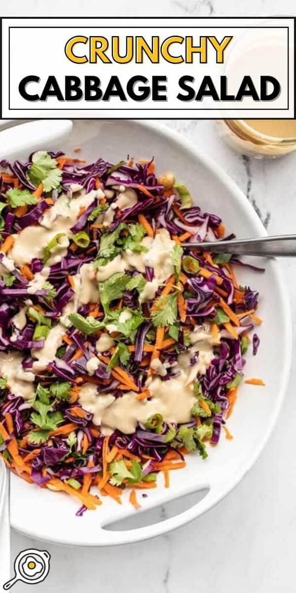 crunchy cabbage salad pin image
