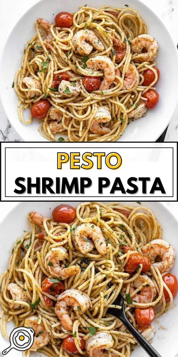 Pesto Shrimp Pasta pin image