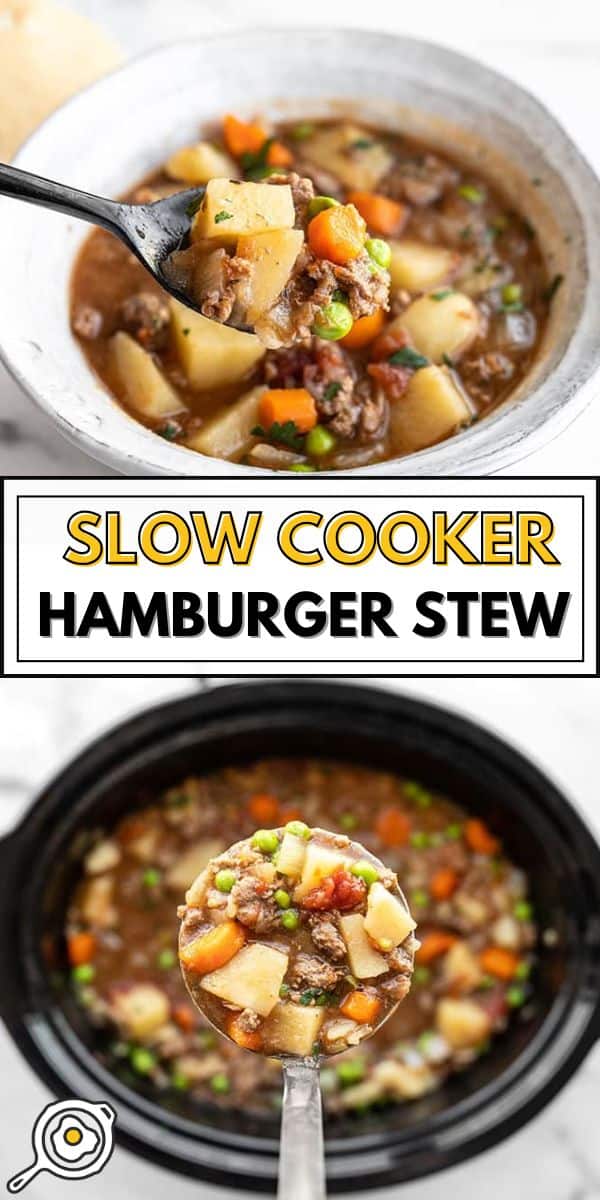 Slow Cooker Hamburger Stew pin image