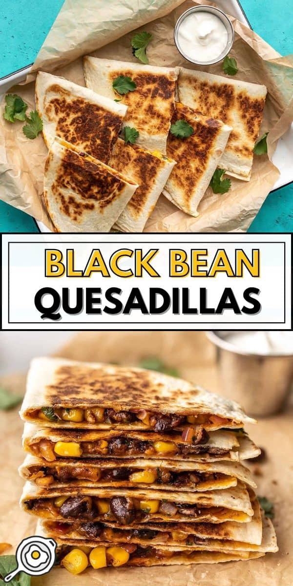 Black Bean Quesadillas pin image