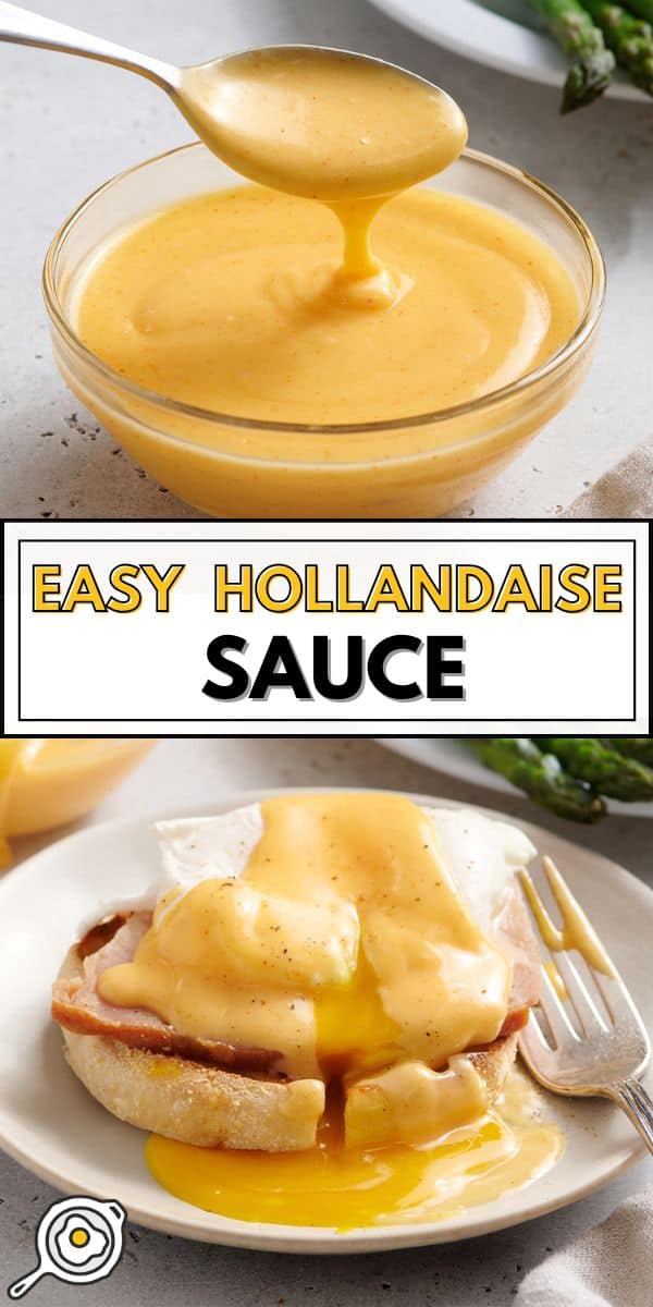 easy Hollandaise sauce pin image