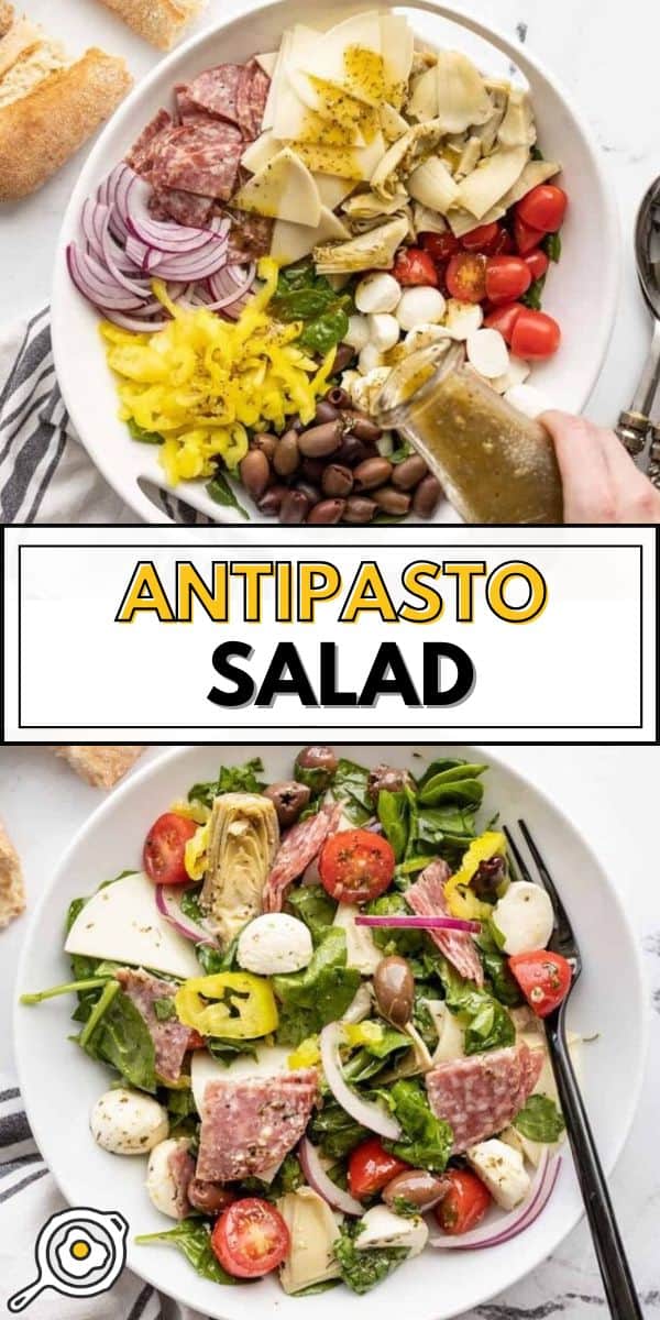 antipasto salad pin image