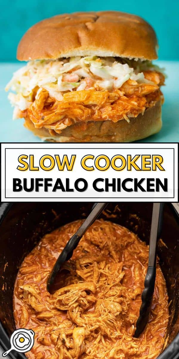 slow cooker buffalo chicken pin image