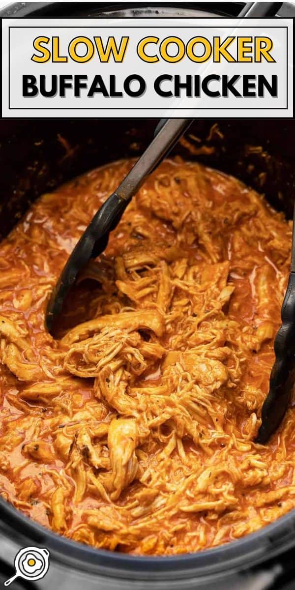 slow cooker buffalo chicken pin image
