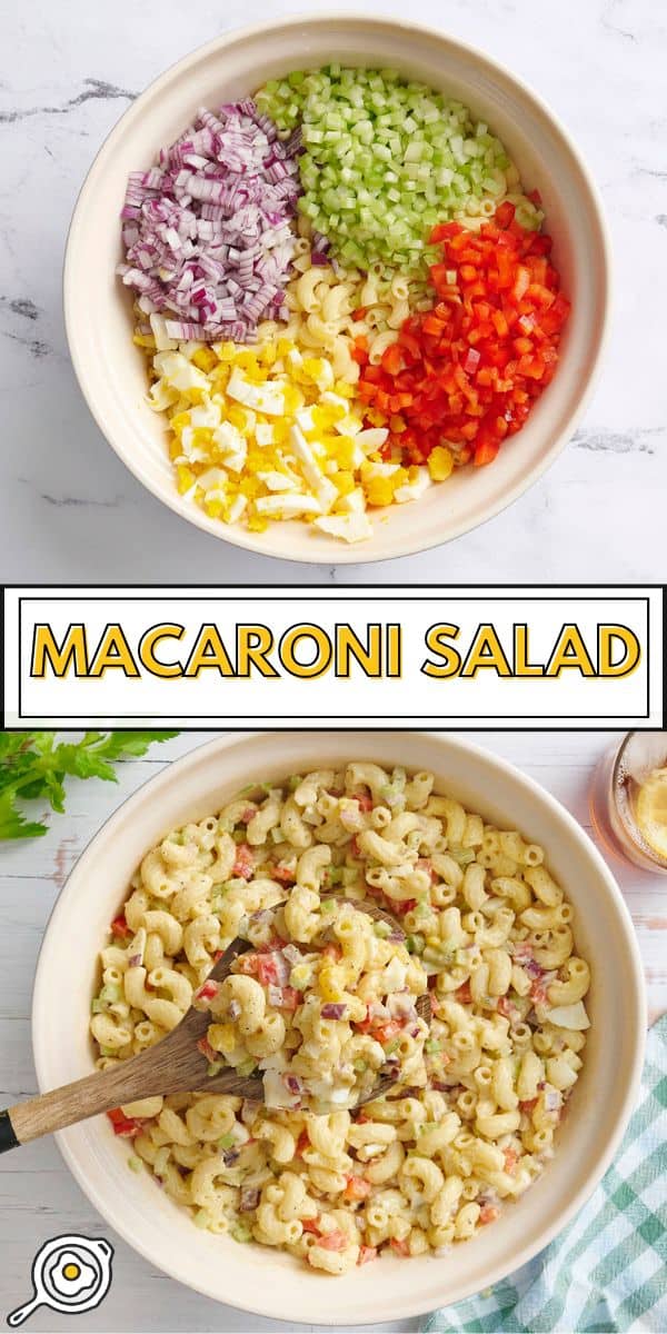 macaroni salad pin image