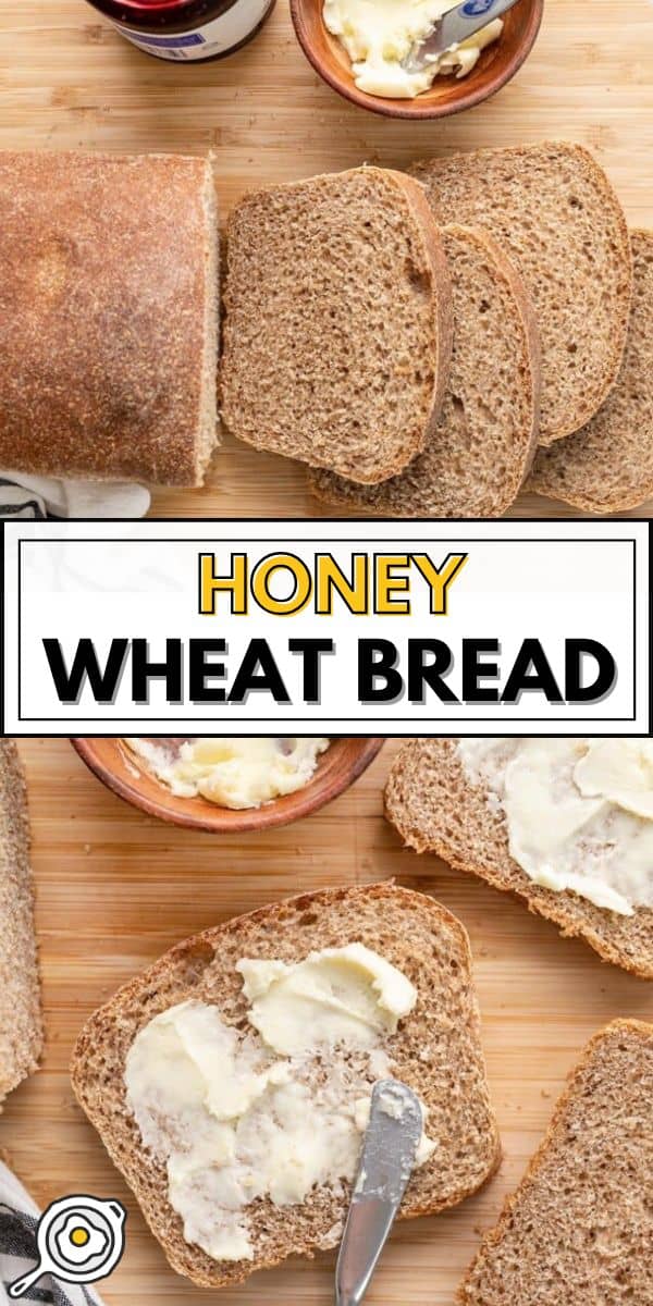 honey wheat bread pin image