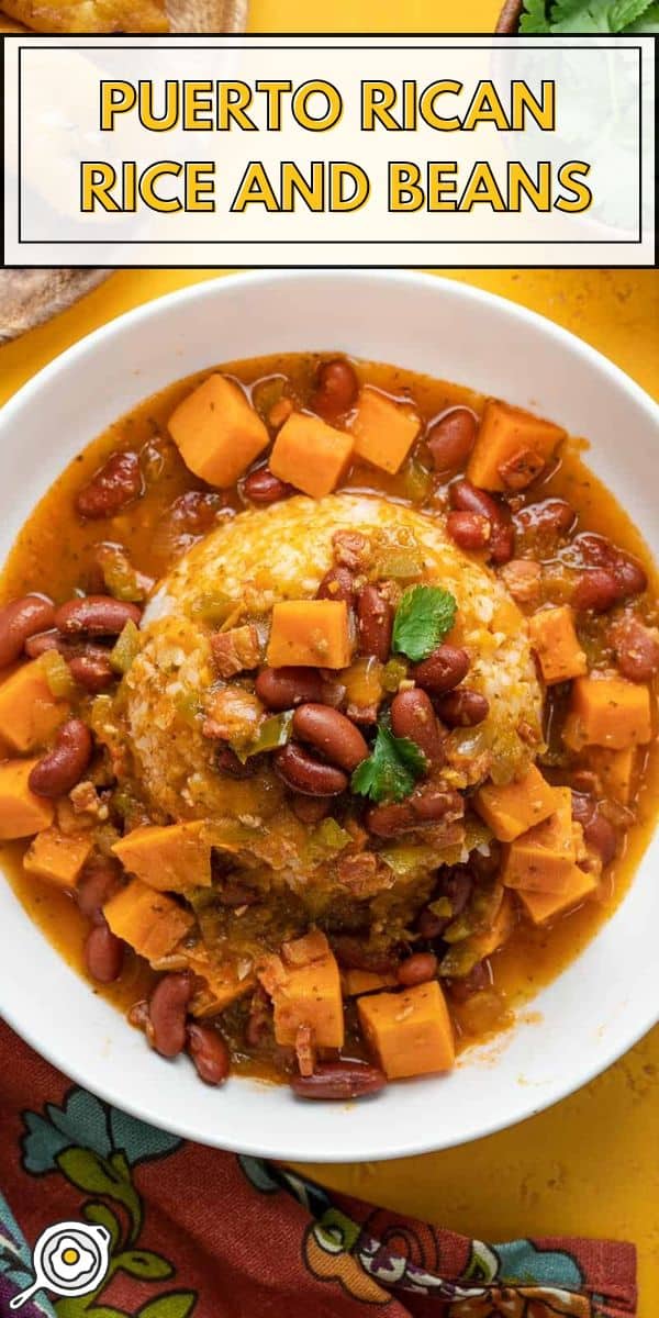 Puerto Rican Rice and Beans pin image